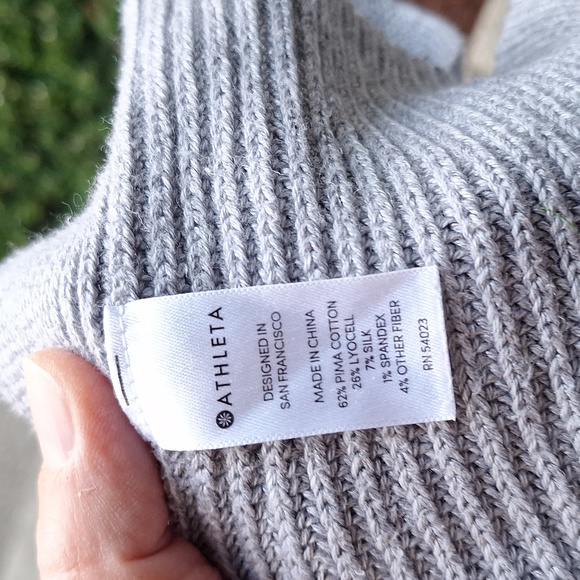 Athleta double time silk cotton blend sweater vest with adjustable side ties S - Picture 8 of 9